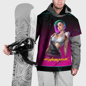 Накидка на куртку 3D с принтом Judy    Cyberpunk2077 , 100% полиэстер |  | Тематика изображения на принте: 