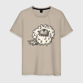 Мужская футболка хлопок с принтом Прикольная  собачка в Кировске, 100% хлопок | прямой крой, круглый вырез горловины, длина до линии бедер, слегка спущенное плечо. | пес | песик | прикольная | смешная | собака | собачка | щенок