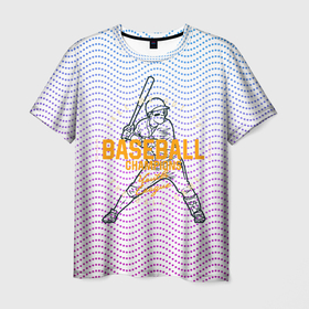 Мужская футболка 3D с принтом Американский   бейсбол в Тюмени, 100% полиэфир | прямой крой, круглый вырез горловины, длина до линии бедер | baseball | американский | американский  бейсбол | бейсбол | спорт | фанат