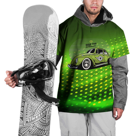 Накидка на куртку 3D с принтом Классическая зеленая машина  Жук в Тюмени, 100% полиэстер |  | авто | жук | зеленый жук | классика | машина | старая машина