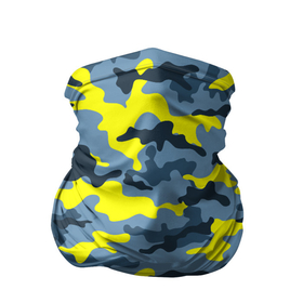 Бандана-труба 3D с принтом Камуфляж Жёлто Голубой в Белгороде, 100% полиэстер, ткань с особыми свойствами — Activecool | плотность 150‒180 г/м2; хорошо тянется, но сохраняет форму | blue | camo | camouflage | yellow | жёлтый | камуфляж