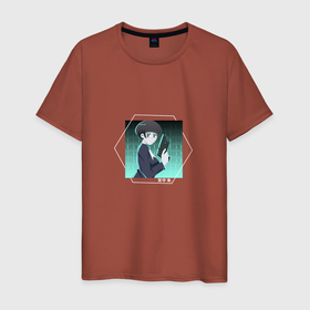Мужская футболка хлопок с принтом Милая Аканэ Цунэмори в Курске, 100% хлопок | прямой крой, круглый вырез горловины, длина до линии бедер, слегка спущенное плечо. | akane tsunemori | anime | аканэ цунэмори | аниме | анимэ | психопаспорт