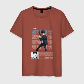 Мужская футболка хлопок с принтом Опасный Когами в Санкт-Петербурге, 100% хлопок | прямой крой, круглый вырез горловины, длина до линии бедер, слегка спущенное плечо. | anime | shinya kogami | аниме | анимэ | когами синья | психопаспорт | шинья когами