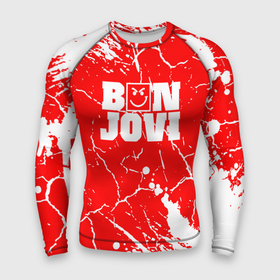 Мужской рашгард 3D с принтом bon jovi Трещины в Белгороде,  |  | bon | bon jovi | bon jovi remastered | island | jovi | rock