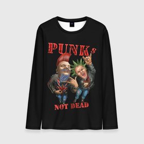 Мужской лонгслив 3D с принтом Punks Not Dead   (Панки Хой) в Тюмени, 100% полиэстер | длинные рукава, круглый вырез горловины, полуприлегающий силуэт | anarchy | exploited | garage rock | iroquois | punks not dead | ska punk | анархия | гаражный рок | ирокез | металл | музыка | панк | панк рок | рок музыка | рок н ролл | рокер | ска панк | тяжелый рок | хард рок | хеви метал | хой