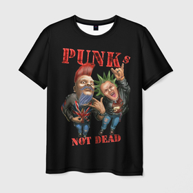 Мужская футболка 3D с принтом Punks Not Dead   (Панки Хой) в Петрозаводске, 100% полиэфир | прямой крой, круглый вырез горловины, длина до линии бедер | anarchy | exploited | garage rock | iroquois | punks not dead | ska punk | анархия | гаражный рок | ирокез | металл | музыка | панк | панк рок | рок музыка | рок н ролл | рокер | ска панк | тяжелый рок | хард рок | хеви метал | хой