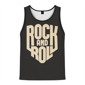 Мужская майка 3D с принтом ROCK AND ROLL (Рокер) в Тюмени, 100% полиэстер | круглая горловина, приталенный силуэт, длина до линии бедра. Пройма и горловина окантованы тонкой бейкой | anarchy | hard rock | metal | music | punk rock | punks not dead | rock music | rocker | rocknroll | анархия | гаражный рок | гитара | гранж | металл | музыка | панк рок | рок музыка | рок н ролл | рокер | трэш метал | тяжелый рок | хард рок