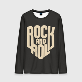 Мужской лонгслив 3D с принтом ROCK AND ROLL (Рокер) в Кировске, 100% полиэстер | длинные рукава, круглый вырез горловины, полуприлегающий силуэт | Тематика изображения на принте: anarchy | hard rock | metal | music | punk rock | punks not dead | rock music | rocker | rocknroll | анархия | гаражный рок | гитара | гранж | металл | музыка | панк рок | рок музыка | рок н ролл | рокер | трэш метал | тяжелый рок | хард рок