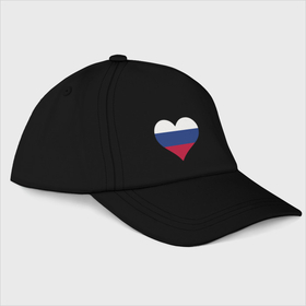 Бейсболка с принтом Сердце   Россия в Новосибирске, 100% хлопок | классический козырек, металлическая застежка-регулятор размера | heart | love | russia | патриот | россия | россиянин | русская | русский | сердечко | сердце | страна