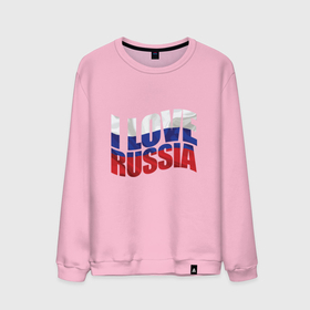 Мужской свитшот хлопок с принтом Love   Russia в Санкт-Петербурге, 100% хлопок |  | Тематика изображения на принте: love | russia | люблю | патриот | россия | россиянин | русская | русский | страна | триколор | флаг