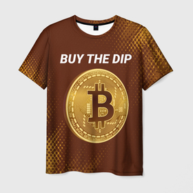 Мужская футболка 3D с принтом ПОКУПАЙ ДИП   БИТКОЙН   Абстракция в Тюмени, 100% полиэфир | прямой крой, круглый вырез горловины, длина до линии бедер | bitcoin | btc | crypto | альт | биткойн | блокчейн | валюта | деньги | койн | койны | крипта | крипто | криптовалюты | кэш | мем | мемы | монета | монеты | покупай дип | полутона | трейдинг | финансы | цифровая