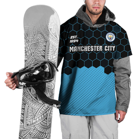Накидка на куртку 3D с принтом MANCHESTER CITY | Manchester City + Соты , 100% полиэстер |  | Тематика изображения на принте: city | club | footbal | logo | manchester | manchester city | знак | клуб | логотип | логотипы | манчестер | символ | символы | сити | соты | форма | футбол | футбольная | футбольный