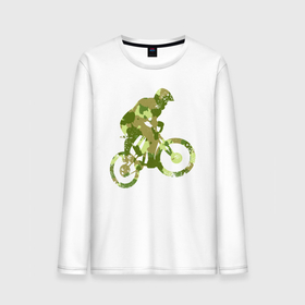 Мужской лонгслив хлопок с принтом BMX Camouflage Retro в Санкт-Петербурге, 100% хлопок |  | Тематика изображения на принте: bicycle | bike | bmx | bmx camouflage retro | camouflage | cycle | аквапед | байк | велосипед | велосипедист | велоспорт | зеленый | камок | камуфляж | камуфляжный | маскировка | милитари | раскраска | расцветка | ровер | спорт