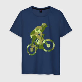 Мужская футболка хлопок с принтом BMX Camouflage Retro в Кировске, 100% хлопок | прямой крой, круглый вырез горловины, длина до линии бедер, слегка спущенное плечо. | bicycle | bike | bmx | bmx camouflage retro | camouflage | cycle | аквапед | байк | велосипед | велосипедист | велоспорт | зеленый | камок | камуфляж | камуфляжный | маскировка | милитари | раскраска | расцветка | ровер | спорт