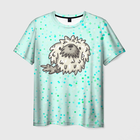 Мужская футболка 3D с принтом Прикольная   собачка , 100% полиэфир | прямой крой, круглый вырез горловины, длина до линии бедер | пес | песик | прикольная | смешная | собака | собачка | щенок