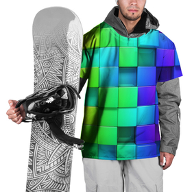 Накидка на куртку 3D с принтом Color geometrics pattern   Vanguard в Санкт-Петербурге, 100% полиэстер |  | color | fashion | neon | pattern | vanguard | авангард | мода | неон | узор | цвет