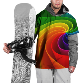 Накидка на куртку 3D с принтом Спираль   Модный узор 2023   Неон в Белгороде, 100% полиэстер |  | color | fashion | neon | spiral | мода | неон | спираль | цвет