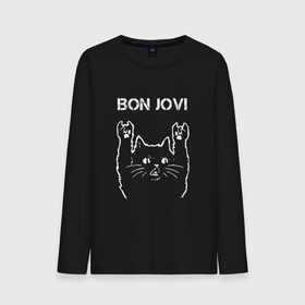 Мужской лонгслив хлопок с принтом Bon Jovi Рок кот в Екатеринбурге, 100% хлопок |  | bon | bon jovi | jovi | rock | бон | бон джови | глэм | группа | джови | джон | метал | рок | рок кот | роккот | хард