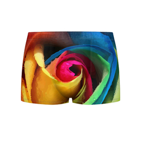 Мужские трусы 3D с принтом Роза   fashion 2022 в Петрозаводске, 50% хлопок, 50% полиэстер | классическая посадка, на поясе мягкая тканевая резинка | color | fashion | flower | petal | rose | vanguard | авангард | лепесток | мода | роза | цвет | цветок
