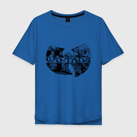 Мужская футболка хлопок Oversize с принтом Wu в Кировске, 100% хлопок | свободный крой, круглый ворот, “спинка” длиннее передней части | clan | gangsta | hip hop | skull | tree | w | wu | wu tang | в | ву | ву танг | гангстеры | деревья | клан | хип хоп | череп