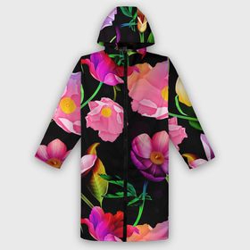 Дождевик унисекс 3D с принтом Цветочный узор  Floral pattern в городе Новоалтайск,  |  | fashion | flower | leaf | pattern | лист | мода | узор | цветы