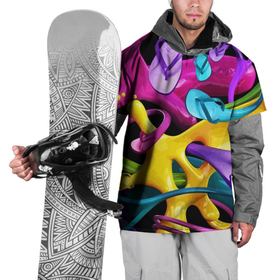 Накидка на куртку 3D с принтом Пляжный паттерн   Summer в Екатеринбурге, 100% полиэстер |  | beach | color | pattern | summer | лето | пляж | узор | цвет