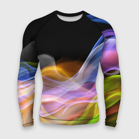 Мужской рашгард 3D с принтом Цветной дым  Color pattern ,  |  | color | fashion | pattern | smoke | дым | мода | узор | цвет