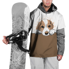 Накидка на куртку 3D с принтом Грустный Щенок Бигля в Курске, 100% полиэстер |  | Тематика изображения на принте: animal | beagle | dog | hunting dog | бигль | год собаки | гончая собака | друг человека | животное | зверь | кинолог | охотничья собака | пес | порода собак | собака бигль | собаковод | собачка | хищник