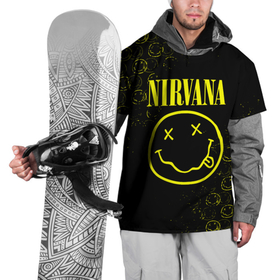 Накидка на куртку 3D с принтом NIRVANA (логотипы) в Кировске, 100% полиэстер |  | nirvana | альтернативный рок | группа | курт кобейн | лого | логотип | логотип нирвана | музыка | нирвана | песни | рок