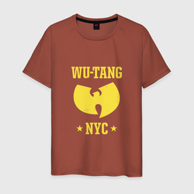 Мужская футболка хлопок с принтом Wu тang NYC в Новосибирске, 100% хлопок | прямой крой, круглый вырез горловины, длина до линии бедер, слегка спущенное плечо. | clan | gangsta rap | nyc | w | wu | wu tang | в | ву | ву танг | гангста реп | клан | ню йорк