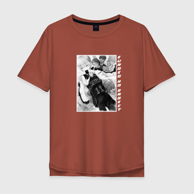 Мужская футболка хлопок Oversize с принтом Kuroko art в Санкт-Петербурге, 100% хлопок | свободный крой, круглый ворот, “спинка” длиннее передней части | anime | kuroko no basket | kuroko no basuke | аниме | анимэ | баскетбол куроко