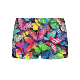 Мужские трусы 3D с принтом Стая бабочек   Pattern в Белгороде, 50% хлопок, 50% полиэстер | классическая посадка, на поясе мягкая тканевая резинка | butterfly | color | pattern | wings | бабочка | крылья | узор | цвет