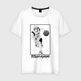 Мужская футболка хлопок с принтом Tetsuya Kuroko арт в Новосибирске, 100% хлопок | прямой крой, круглый вырез горловины, длина до линии бедер, слегка спущенное плечо. | Тематика изображения на принте: anime | kuroko no basket | kuroko no basuke | tetsuya kuroko | аниме | анимэ | баскетбол куроко | тэцуя куроко