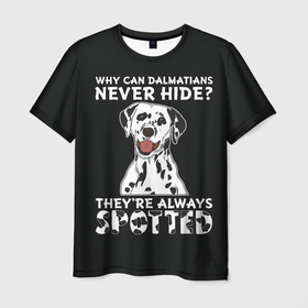 Мужская футболка 3D с принтом Собака Далматинец в Белгороде, 100% полиэфир | прямой крой, круглый вырез горловины, длина до линии бедер | animal | dalmatian | dog | hunting dog | год собаки | далматин | далматинец | друг человека | животное | зверь | кинолог | охотничья собака | пёс | порода собак | собака | собака далматинец | собаковод | щенок