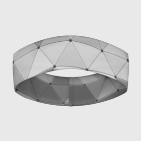 Повязка на голову 3D с принтом Объемные Треугольники 3d в Санкт-Петербурге,  |  | 3d | 3д | линии | на кровать | патерны | серый | текстуры | треугольники | фигуры