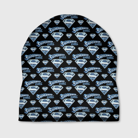 Шапка 3D с принтом Логотип Супермена в Екатеринбурге, 100% полиэстер | универсальный размер, печать по всей поверхности изделия | dc | алмаз | буква | герой | кларк кент | комиксы | логотип | паттерн | супермен | узон