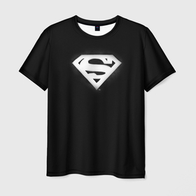 Мужская футболка 3D с принтом Граффити S в Санкт-Петербурге, 100% полиэфир | прямой крой, круглый вырез горловины, длина до линии бедер | Тематика изображения на принте: dc | буква | герой | граффити | знак | кларк кент | комиксы | лого | супермен