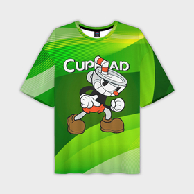 Мужская футболка oversize 3D с принтом Хитрая чашечка cuphead в Тюмени,  |  | 