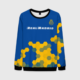 Мужской свитшот 3D с принтом РЕАЛ МАДРИД | Real Madrid   Графика , 100% полиэстер с мягким внутренним слоем | круглый вырез горловины, мягкая резинка на манжетах и поясе, свободная посадка по фигуре | football | logo | madrid | real | real madrid | realmadrid | sport | клуб | лого | логотип | логотипы | мадрид | реал | реалмадрид | символ | символы | соты | спорт | форма | футбол | футбольная