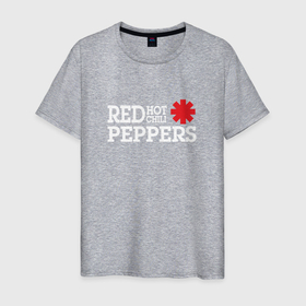 Мужская футболка хлопок с принтом RHCP. Logo Red Hot Chili Peppers в Курске, 100% хлопок | прямой крой, круглый вырез горловины, длина до линии бедер, слегка спущенное плечо. | Тематика изображения на принте: anthony | chad | chili | flea | frusciante | hot | john | kiedis | peppers | red | red hot chili peppers | rhcp | rock | smith | джон | кидис | красные | острые | перцы | рок | смит | фли | фрушанте | чили | чэд | энтони