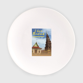 Тарелка с принтом Таиланд: ступа в Лампхуне в Екатеринбурге, фарфор | диаметр - 210 мм
диаметр для нанесения принта - 120 мм | Тематика изображения на принте: 