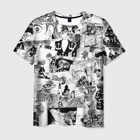 Мужская футболка 3D с принтом Dororo pattern в Кировске, 100% полиэфир | прямой крой, круглый вырез горловины, длина до линии бедер | Тематика изображения на принте: anime | dororo | hyakkimaru | аниме | анимэ | дороро | хяккимару