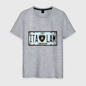 Мужская футболка хлопок с принтом Lamborghini   Numder   Italy , 100% хлопок | прямой крой, круглый вырез горловины, длина до линии бедер, слегка спущенное плечо. | italy | lamborghini | logotype | number | италия | ламборгини | логотип | номер