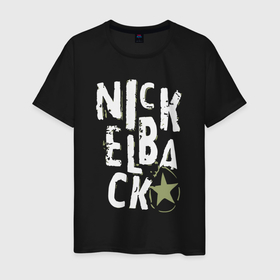 Мужская футболка хлопок с принтом Nickelback рок группа в Кировске, 100% хлопок | прямой крой, круглый вырез горловины, длина до линии бедер, слегка спущенное плечо. | Тематика изображения на принте: nickelback | rock star | rockstar | группа | никельбэк | рок | рокстар