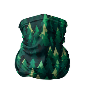 Бандана-труба 3D с принтом Еловый лес   spruce forest , 100% полиэстер, ткань с особыми свойствами — Activecool | плотность 150‒180 г/м2; хорошо тянется, но сохраняет форму | дерево | деревья | елка | елки | еловый лес | зелёный | зеленый лес | лес | лес минимализм | лесок | лесочек | цвет
