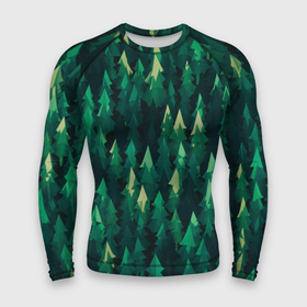 Мужской рашгард 3D с принтом Еловый лес  spruce forest ,  |  | дерево | деревья | елка | елки | еловый лес | зелёный | зеленый лес | лес | лес минимализм | лесок | лесочек | цвет