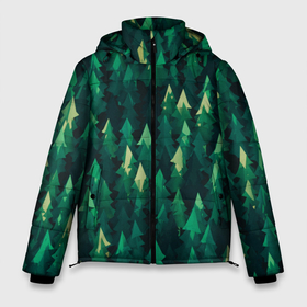 Мужская зимняя куртка 3D с принтом Еловый лес   spruce forest в Тюмени, верх — 100% полиэстер; подкладка — 100% полиэстер; утеплитель — 100% полиэстер | длина ниже бедра, свободный силуэт Оверсайз. Есть воротник-стойка, отстегивающийся капюшон и ветрозащитная планка. 

Боковые карманы с листочкой на кнопках и внутренний карман на молнии. | Тематика изображения на принте: дерево | деревья | елка | елки | еловый лес | зелёный | зеленый лес | лес | лес минимализм | лесок | лесочек | цвет