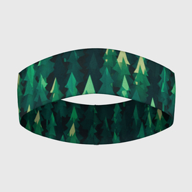 Повязка на голову 3D с принтом Еловый лес  spruce forest ,  |  | дерево | деревья | елка | елки | еловый лес | зелёный | зеленый лес | лес | лес минимализм | лесок | лесочек | цвет