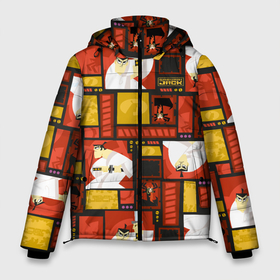 Мужская зимняя куртка 3D с принтом Footage of Samurai Jack в Екатеринбурге, верх — 100% полиэстер; подкладка — 100% полиэстер; утеплитель — 100% полиэстер | длина ниже бедра, свободный силуэт Оверсайз. Есть воротник-стойка, отстегивающийся капюшон и ветрозащитная планка. 

Боковые карманы с листочкой на кнопках и внутренний карман на молнии. | aku | animated series | cn_3138421_006275 | demon | jack | mult | samurai | samurai jack | shtatcn | the samurai | аку | демон | джек | мульт | мультик | мультфильм | самурай | самурай джек