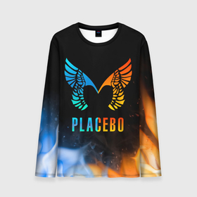 Мужской лонгслив 3D с принтом Placebo, Logo в Курске, 100% полиэстер | длинные рукава, круглый вырез горловины, полуприлегающий силуэт | brain molko | placebo | red hot chili peppers | rock | rock music | stefan olsdal | steve hewitt | брайан молко | британский рок | пласибо | плацебо | рок | рок группы | стив хьюитт